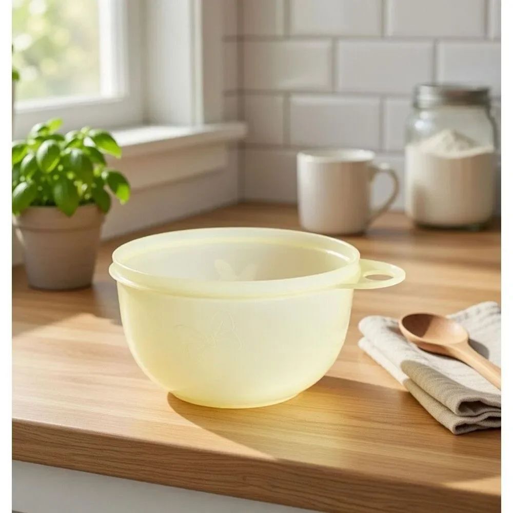 Disney Tupperware -yellow Minnie   Bowl NO LID  #4011A- RARE HTF